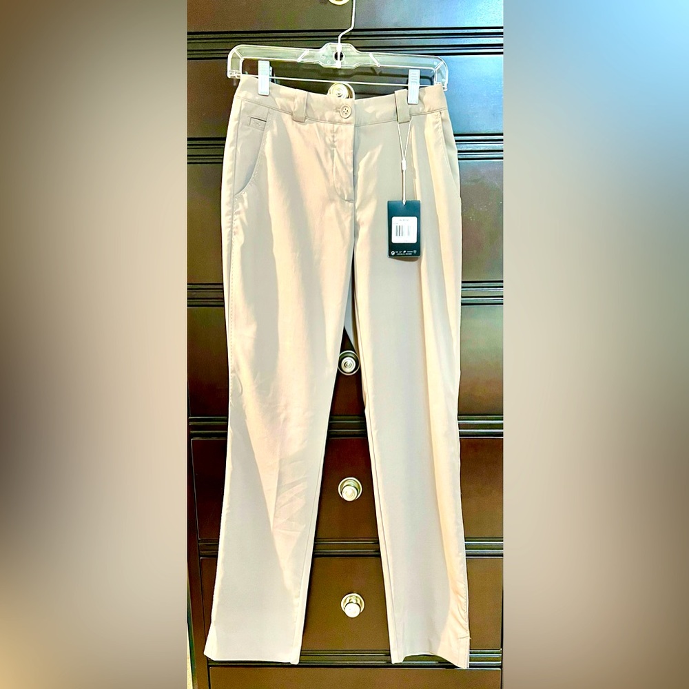 Women’s Nike golf, Khaki. Tour performance Dri-Fit golf pants. Brand new w/tags